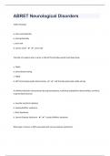 ABRET Neurological Disorders &vert;58 Questions with 100&percnt; Correct Answers &vert; Updated & Verified