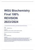 WGU Biochemistry  Final 100%  REVISION 