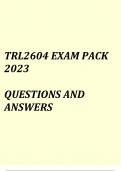 Integrated Logistics(TRL2604 Exam pack 2023)