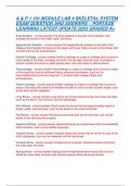 A & P 1 101 MODULE LAB 4 SKELETAL SYSTEM EXAM QUESTION AND ANSWERS &ndash; PORTAGE LEARNING LATEST UPDATE 2023 GRADED A&plus;