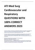 ATI Med Surg  Cardiovascular and  Respiratory QUESTIONS WITH  100% CORRECT  ANSWERS 2023