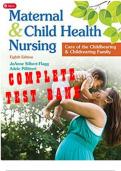 Maternal & Child Health Nursing Care of the Childbearing & Childrearing Family Maternal and Child Health Nursing) 8th Edition by R. N. Pillitteri, Adele, Ph. D Test Bank