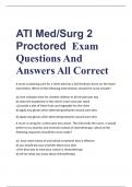 ATI Med/Surg 2  Proctored Exam  Questions And  Answers All Correc