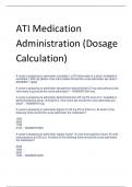 ATI Medication  Administration (Dosage  Calculation