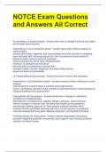 NOTCE Exam Questions and Answers All Correct