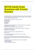 NOTCE Adults Exam Questions with Correct Answers 