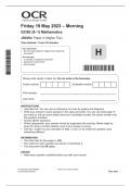 OCR GCSE MATHEMATIC PAPER 4 HIGHER TIER (J560-04)