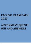 Financial Accounting for Companies(FAC2601 Exam pack 2023)