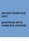 Databases I(INF2603 Exam pack 2023)