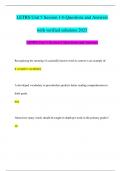 LETRS Unit 5 Session 1-6 Questions and Answers with verified solutions 2023