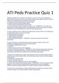 ATI Peds Practice Quiz 1