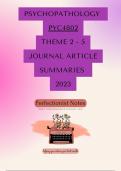 Pyc4802 Exam Notes 2023:  Journal Article Summaries 