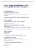 Brock Microbiology Chapters 1-12 Quizzes With Complete Solutions&period;