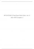 NR 324 EXAM 2 (Final Exam) Study Guide July 12 2023 100% Complete