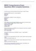 BDOC Comprehensive Exam Questions With Complete Solutions&period;