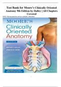 Test Bank for Moore’s Clinically Oriented Anatomy 9th Edition by Dalley | All Chapters Covered