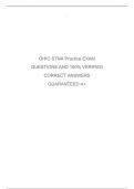 OHIO STNA Practice EXAM QUESTIONS AND 100&percnt; VERIFIED CORRECT ANSWERS GUARANTEED A&plus;