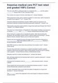 fresenius medical care PCT test rated and graded 100&percnt; Correct