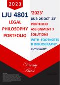 LJU4801- "2023" Oct/Nov 2023 Exam(Portfolio Answers)- Due  25 Oct 2023 - Detailed answers with Footnotes & Bibliography