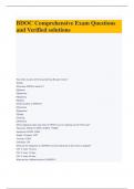 BDOC Comprehensive Exam Questions and Verified solutions