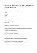AFSB 153 Sample Exam 2023 with 100&percnt; correct answers