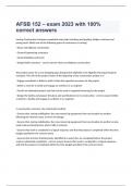  AFSB 152 &ndash; exam 2023 with 100&percnt; correct answers