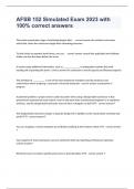 AFSB 152 Simulated Exam 2023 with 100&percnt; correct answers