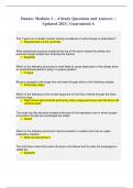 Daance Modules 1 &ndash; 4 Study Questions and Answers &vert;  Updated 2023 &vert; Guaranteed A