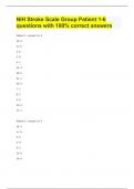 NIH Stroke Scale Group Patient 1-6 questions with 100&percnt; correct answers&period;