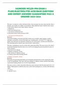 SAUNDERS NCLEX-PN1 EXAM 3  FLUID/ELECTROLYTES ACID/BASE QUESTIONS  AND EXPERT ANSWERS GUARANTEED PASS A  GRADED 2023-2024