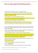 Unit 11 study guide World History&lbrack;Q&sol;A&rsqb;