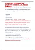 Nclex Heart Failure review  QuestioNs&vert; QuestioNs aNd aNswers  graded a&plus; 