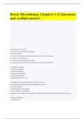 Brock Microbiology Chapters 1-12 Questions and verified answers