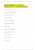 ECCE ROMANI 1A Chapter 13 Vocabulary with correct definitions&period;