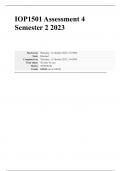 IOP1501 Assignment 3 & 4 , SEMESTER 2 2023