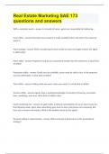 Real Estate Marketing SAE&vert; 173 questions and answers&period;