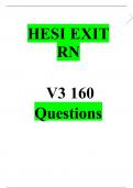 Psychiatric/Mental Health Nursing Hesi exit rn exam  v3 real 160 questions and answers