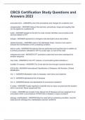 CBCS Certification Study Questions and Answers 2023&vert;2024 LATEST UPDATE GRADED A&plus;