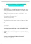 Psychopathology and Diagnostic Reasoning  Practicum questions and answers