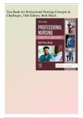 Test Bank - Professional Nursing-Concepts and Challenges&comma; 10th Edition &lpar;Black&comma; 2024&rpar;&comma; Chapter 1-16 &vert; All Chapters