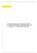 Test Bank Foundations for Population Health in Community Public Health Nursing 5th Edition - All Chapters &vert; A&plus; ULTIMATE GUIDE 2022