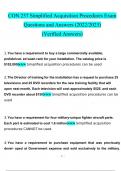 CON 237 Simplified Acquisition Procedures Exam Questions With Complete Solutions