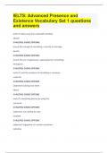 IELTS Advanced Presence and Existence Vocabulary Set 1 questions and answers