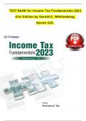 TEST BANK for Income Tax Fundamentals 2023 41st Edition by Gerald E&period; Whittenburg&comma; Steven Gill &vert; Verified Chapter's 1 - 12 &vert;