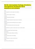 IELTS Intermediate Feelings&comma; Emotions&comma; and Opinions Vocabulary Set 6 questions and answers