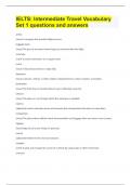 IELTS Intermediate Travel Vocabulary Set 1 questions and answers&period;