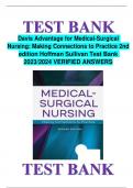     Davis Advantage for Medical-Surgical Nursing: Making Connections to Practice 2nd edition Hoffman Sullivan Test Bank 2023/2024 VERIFIED ANSWERS 