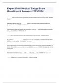 Expert Field Medical Badge Exam Questions & Answers 2023&sol;2024