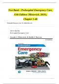 TEST BANK For Prehospital Emergency Care, 11th Edition By  Joseph J. Mistovich, Keith J. Karren | Complete Chapter's 1 - 46 | 100 % Verified