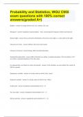 Probability and Statistics&comma; WGU C955 exam questions with 100&percnt; correct answers&lpar;graded A&plus;&rpar;&period;